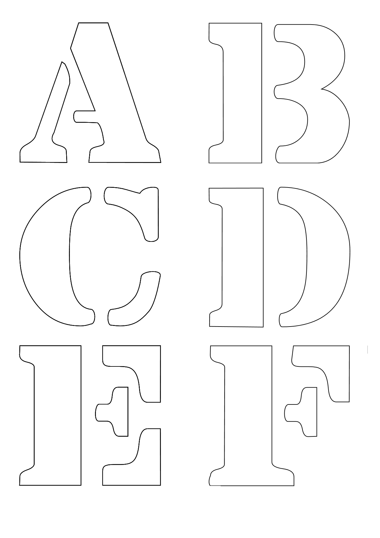 3 Inch Alphabet Stencils Free Printable